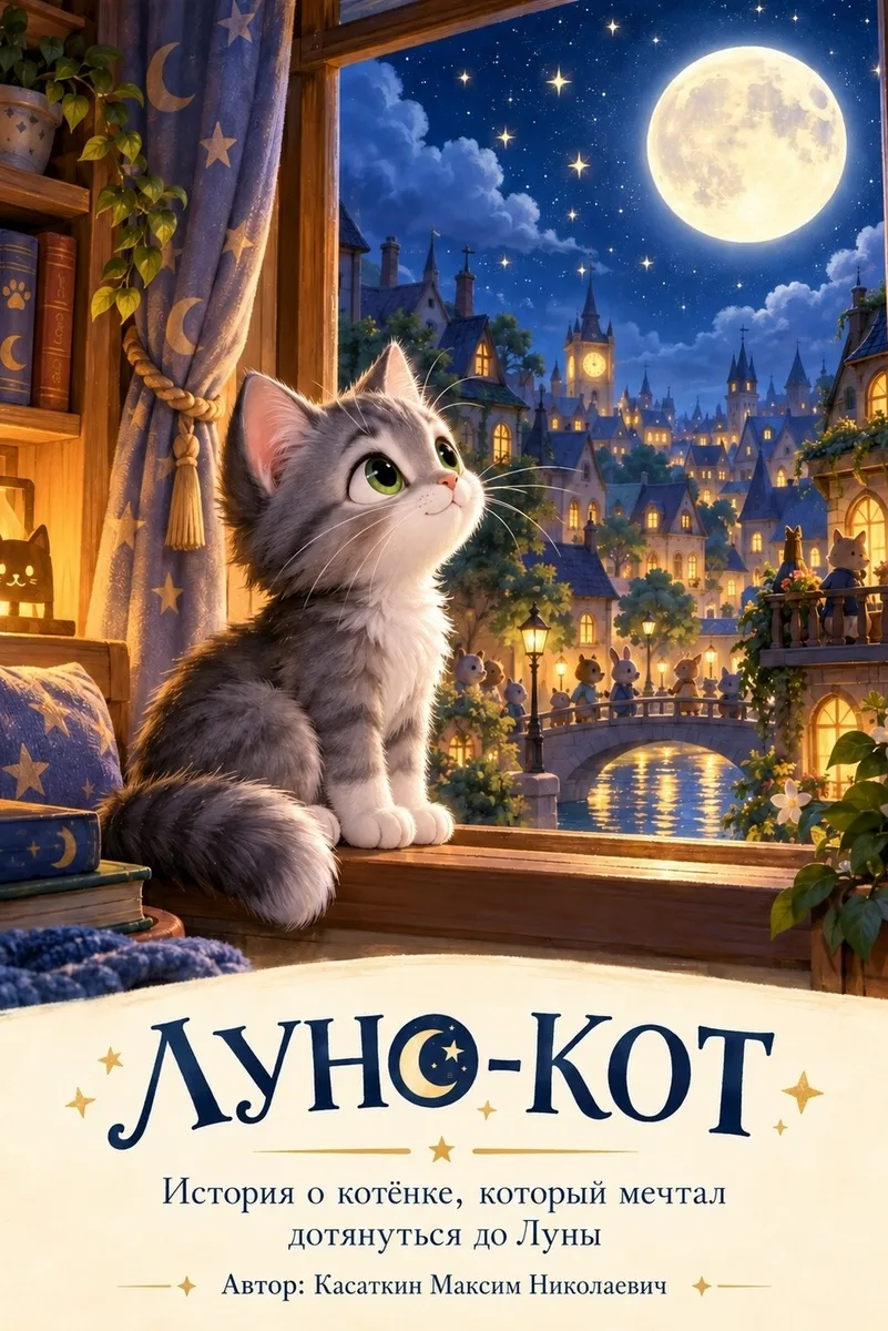 Обложка книги «Луно-кот» — Максим Касаткин